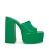 TRIXIE GREEN LEATHER -Stevemadden STEVEMADDEN SHOES TRIXIE GREEN SIDE