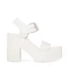VESTA WHITE LEATHER -Stevemadden STEVEMADDEN SHOES VESTA WHITE LEATHER SIDE