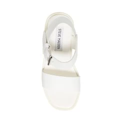 VESTA WHITE LEATHER -Stevemadden STEVEMADDEN SHOES VESTA WHITE LEATHER TOP