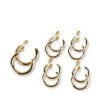5 PIECE HOOP SET GOLD -Stevemadden STEVEMADDEN ACCESSORIES 463594GLD710 GOLD PACK1