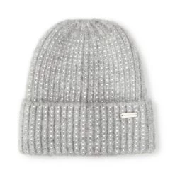 CRYSTAL WIDE CUFF BEANIE GREY