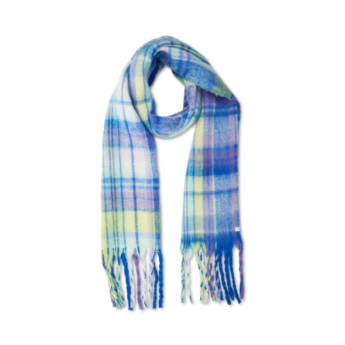 PLAID SCARF BLUE MULTI 5 PLAID SCARF BLUE MULTI - Image 3