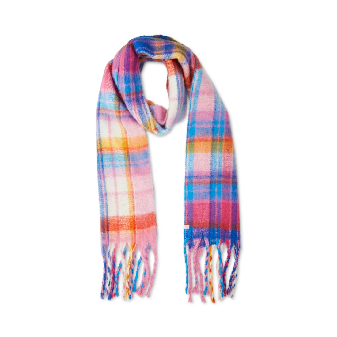 PLAID SCARF PINK MULTI 5 PLAID SCARF PINK MULTI - Image 3