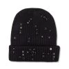 RHINESTONE RIB BEANIE BLACK -Stevemadden STEVEMADDEN ACCESSORIES SMA 2627 BLACK