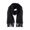 FRINGE SCARF BLACK -Stevemadden STEVEMADDEN ACCESSORIES SMA 2739 BLACK