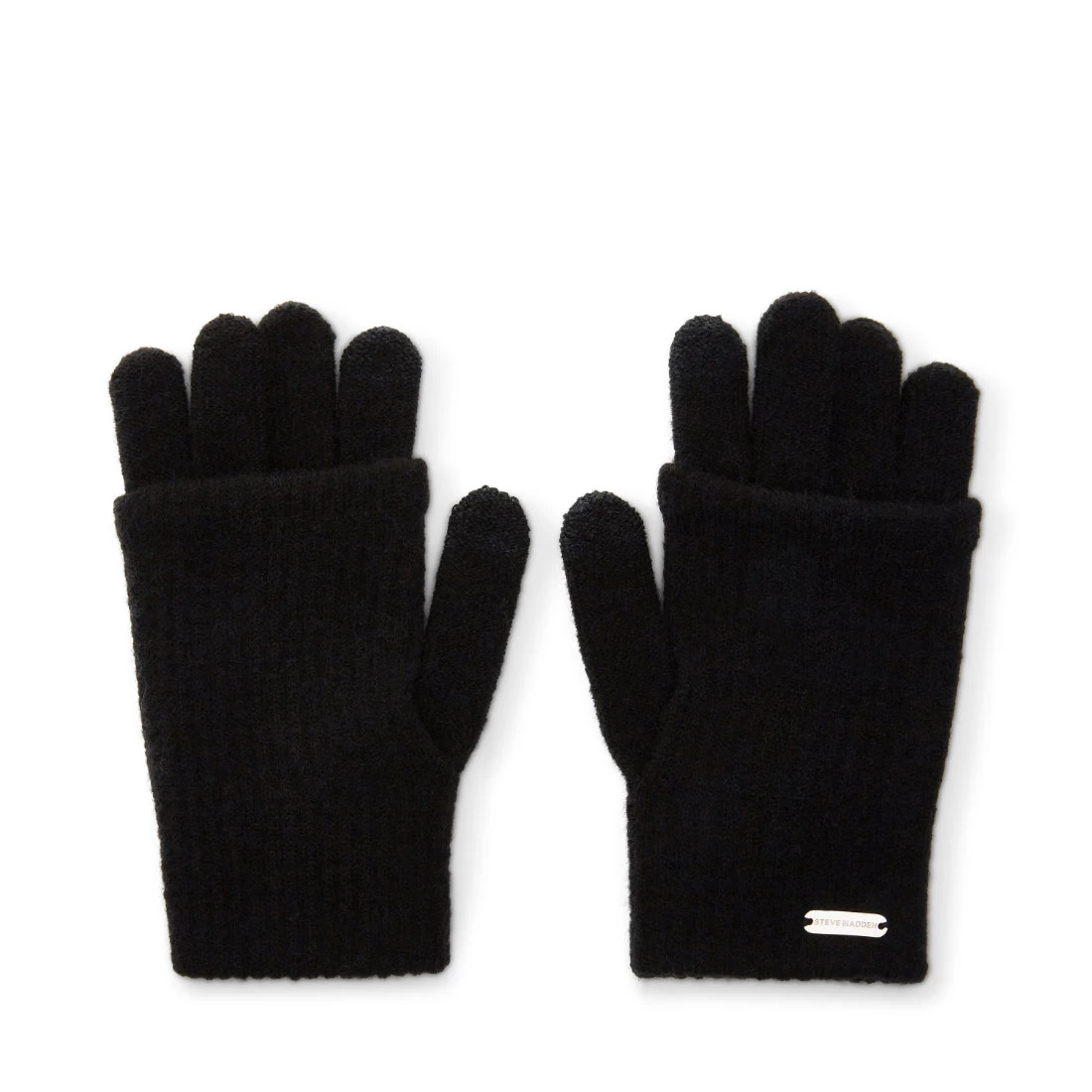 TOUCHSCREEN RIBBED GLOVES BLACK 3 TOUCHSCREEN RIBBED GLOVES BLACK