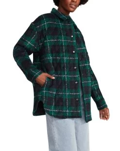 BELLE PLAID JACKET GREEN MULTI -Stevemadden STEVEMADDEN APPAREL BM402846 PONDEROSA PINE 03