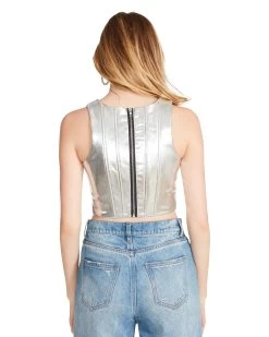 KIMMIE CORSET SILVER -Stevemadden STEVEMADDEN APPAREL BM404605 SILVER 05