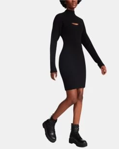 IVANA SWEATER DRESS BLACK -Stevemadden STEVEMADDEN APPAREL BM407348 BLACK 02