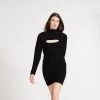 IVANA SWEATER DRESS BLACK -Stevemadden STEVEMADDEN APPAREL BM407348 BLACK 56221