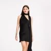 VAVA DRESS BLACK 1 VAVA DRESS BLACK -Stevemadden STEVEMADDEN APPAREL BM408421 BLACK LINESHEET 0140