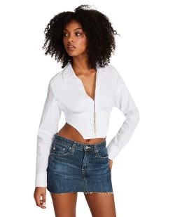 STASSI TOP WHITE 14 STASSI TOP WHITE -Stevemadden STEVEMADDEN APPAREL BN104651 WHITE 06