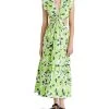 AMANDA MIDI DRESS GREEN MULTI -Stevemadden STEVEMADDEN APPAREL BN208688 NEON GREEN 01