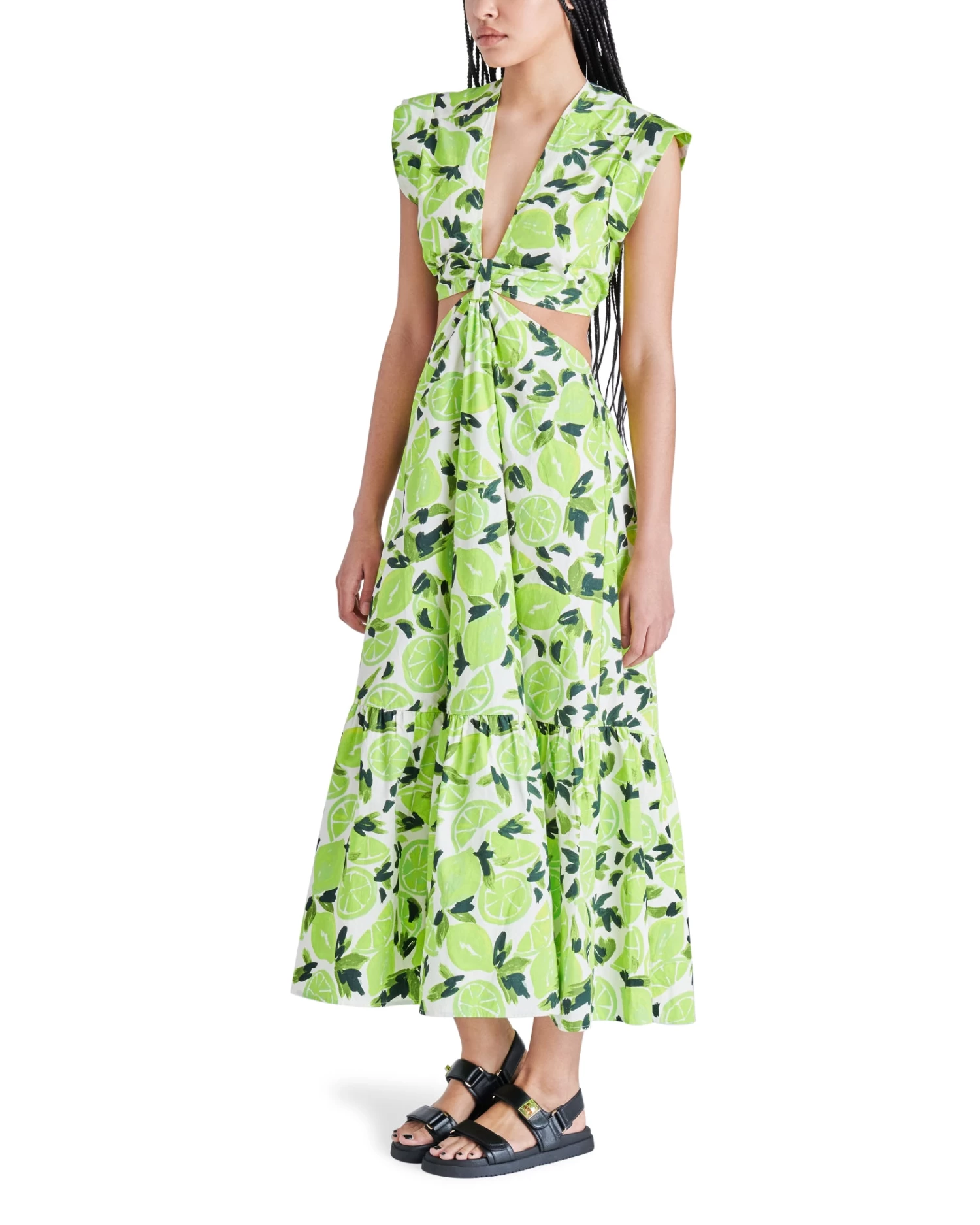AMANDA MIDI DRESS GREEN MULTI 4 AMANDA MIDI DRESS GREEN MULTI - Image 2