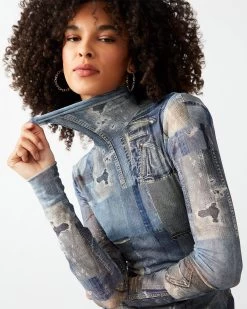 FIONA TOP DENIM -Stevemadden STEVEMADDEN APPAREL BN305015 DENIM 04