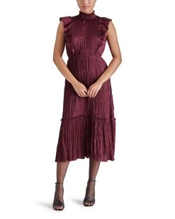 WEDNESDAY DRESS BURGUNDY
