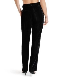 MERCER CRUSHED VELVET PANT BLACK 8 MERCER CRUSHED VELVET PANT BLACK -Stevemadden STEVEMADDEN APPAREL BN403722 BLACK 03