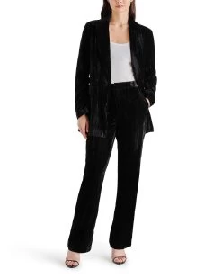 MERCER CRUSHED VELVET PANT BLACK 9 MERCER CRUSHED VELVET PANT BLACK -Stevemadden STEVEMADDEN APPAREL BN403722 BLACK 04