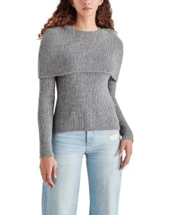 MERRITT SWEATER GREY 8 MERRITT SWEATER GREY -Stevemadden STEVEMADDEN APPAREL BN406500 HEATHER GREY 03