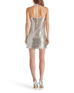YASMIN DRESS SILVER 9 YASMIN DRESS SILVER -Stevemadden STEVEMADDEN APPAREL BN408176 SILVER 04