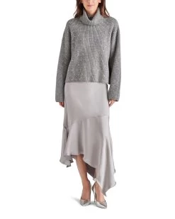 LUCILLE SKIRT GREY -Stevemadden STEVEMADDEN APPAREL BN409831 ASH GREY 01