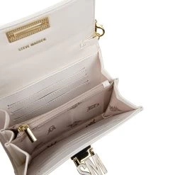 BSWISH WHITE -Stevemadden STEVEMADDEN BAG BSWISH NATURAL INSIDE