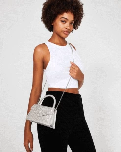 BAMINA SILVER MULTI -Stevemadden STEVEMADDEN HANDBAGS BAMINA SILVER LIFESTYLE20432 CROP