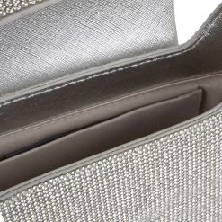 BELEVATE SILVER -Stevemadden STEVEMADDEN HANDBAG BELEVATE SILVER INSIDE