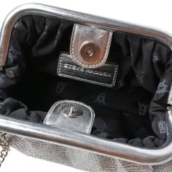 BNIKKI-R SILVER -Stevemadden STEVEMADDEN INTL HANDBAGS BNIKKI RHIINESTONES INSIDE