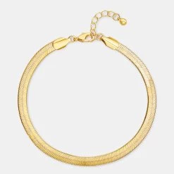 HERRINGBONE ANKLET GOLD