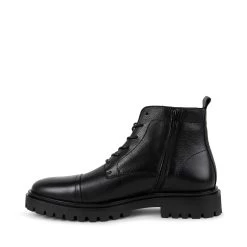 PORCHE BLACK LEATHER -Stevemadden STEVEMADDEN PORCHE BLACK ZIPPER