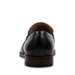 ABBOTT BLACK LEATHER -Stevemadden STEVEMADDEN SHOES ABBOTT BLACK BACK