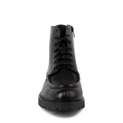 AKIVA BLACK LEATHER 9 AKIVA BLACK LEATHER -Stevemadden STEVEMADDEN SHOES AKIVA BLACK FRONT