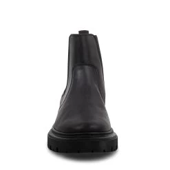 BABAK BLACK LEATHER 9 BABAK BLACK LEATHER -Stevemadden STEVEMADDEN SHOES BABAK BLACK FRONT
