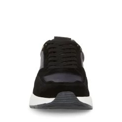 BARRON BLACK SUEDE -Stevemadden STEVEMADDEN SHOES BARRON BLACK FRONT