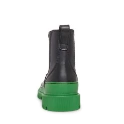 BODDEE1 BLACK LEATHER -Stevemadden STEVEMADDEN SHOES BODEE BLACK GREEN BACK