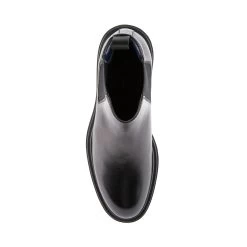 CARVER BLACK LEATHER -Stevemadden STEVEMADDEN SHOES CARVER BLACKLEATHER TOP