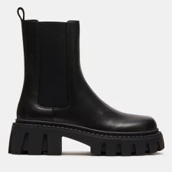 CHARGES BLACK LEATHER