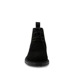 CREWW BLACK SUEDE -Stevemadden STEVEMADDEN SHOES CREW BLACK FRONT