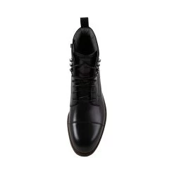 DAYLON BLACK LEATHER -Stevemadden STEVEMADDEN SHOES DAYLON BLACK TOP