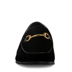 DIEGGO BLACK VELVET -Stevemadden STEVEMADDEN SHOES DIEGGO BLACK FRONT