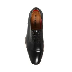 GAUDIN BLACK LEATHER 11 GAUDIN BLACK LEATHER -Stevemadden STEVEMADDEN SHOES GAUDIN BLACK TOP