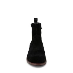 HAWLEY BLACK SUEDE -Stevemadden STEVEMADDEN SHOES HAWLEY BLACK FRONT