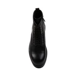 LOGAN BLACK LEATHER -Stevemadden STEVEMADDEN SHOES LOGAN BLACK TOP