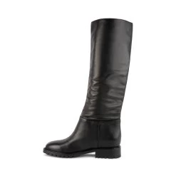 LORALYE BLACK LEATHER -Stevemadden STEVEMADDEN SHOES LORALYE BLACK SIDE2