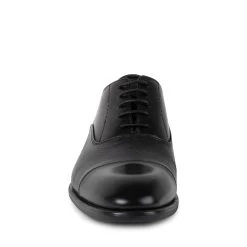 LUCE BLACK LEATHER -Stevemadden STEVEMADDEN SHOES LUCE BLACK FORNT