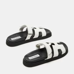 MAYVEN WHITE LEATHER -Stevemadden STEVEMADDEN SHOES MAYVEN WHITE BLACK 03