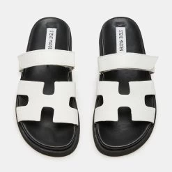 MAYVEN WHITE LEATHER -Stevemadden STEVEMADDEN SHOES MAYVEN WHITE BLACK 04