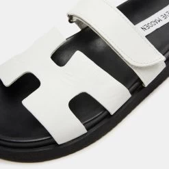 MAYVEN WHITE LEATHER -Stevemadden STEVEMADDEN SHOES MAYVEN WHITE BLACK 05