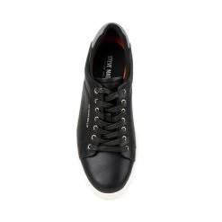 MECOS BLACK LEATHER -Stevemadden STEVEMADDEN SHOES MECOS BLACK TOP